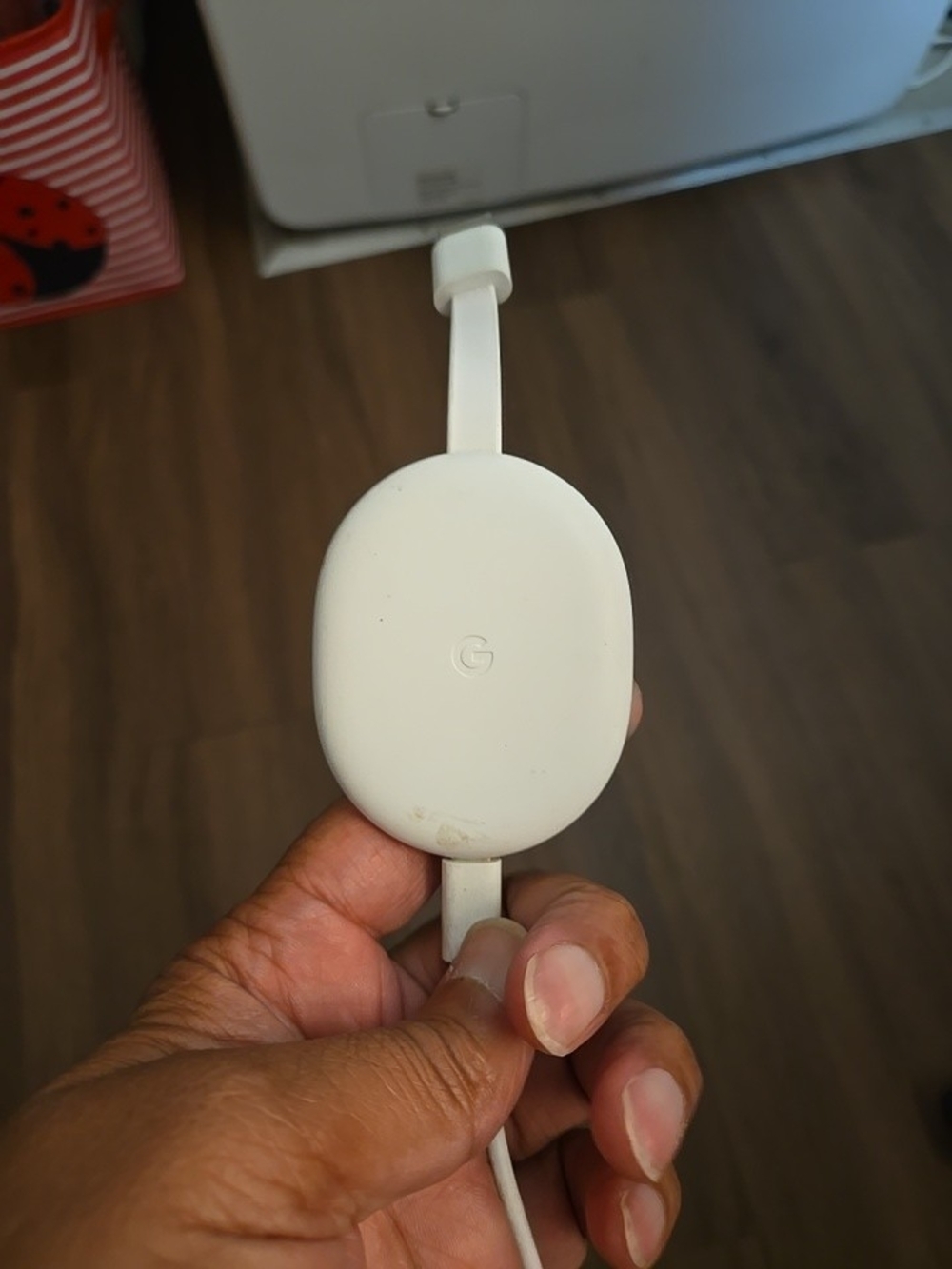 Google Chromecast with Google 'G' Logo - White